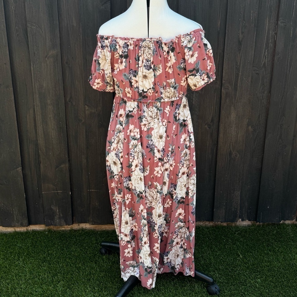 Torrid Floral Midi Challis Dress Size 10 - Picture 13 of 15